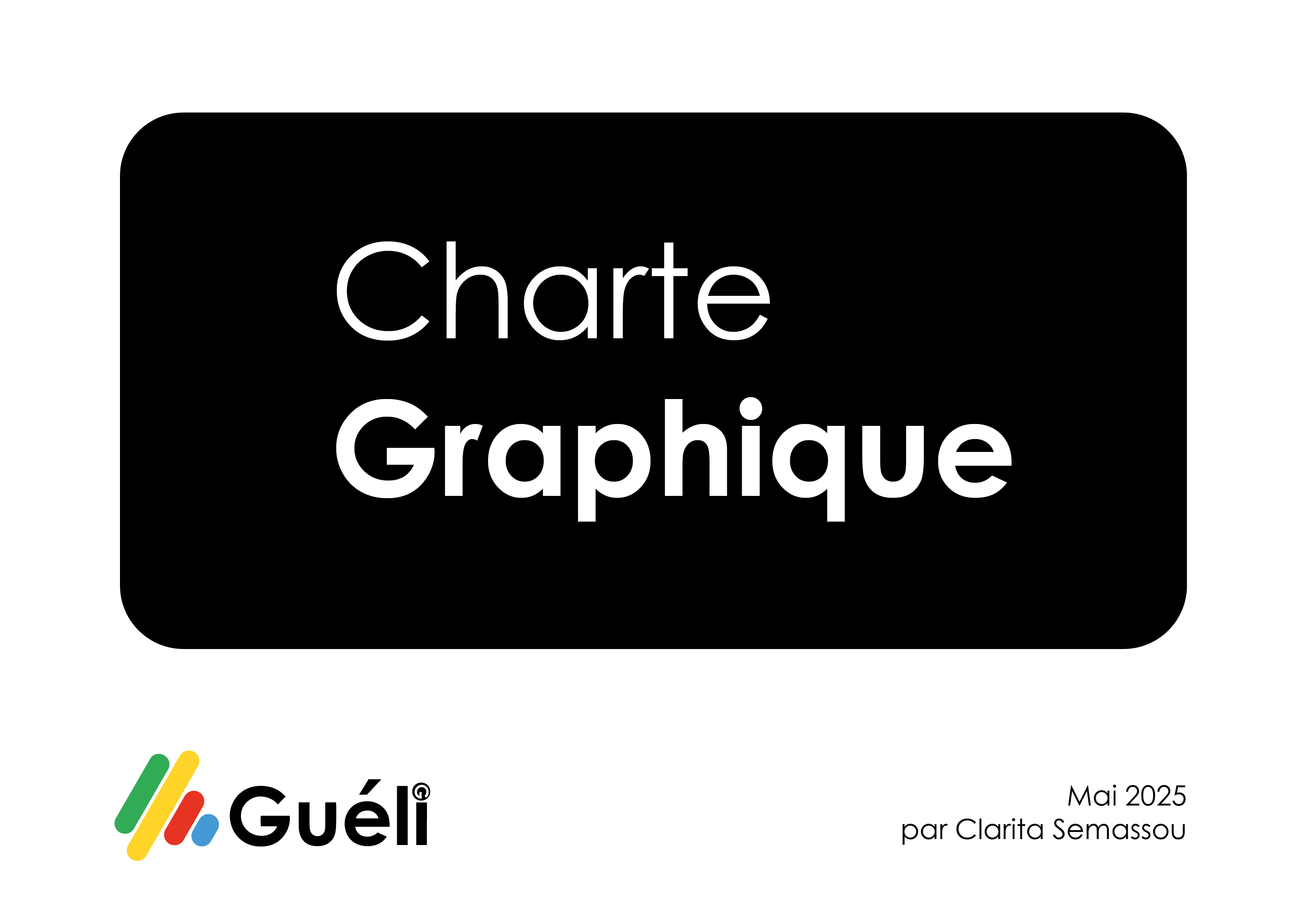 Guéli, page de la charte graphique 1 sur 18